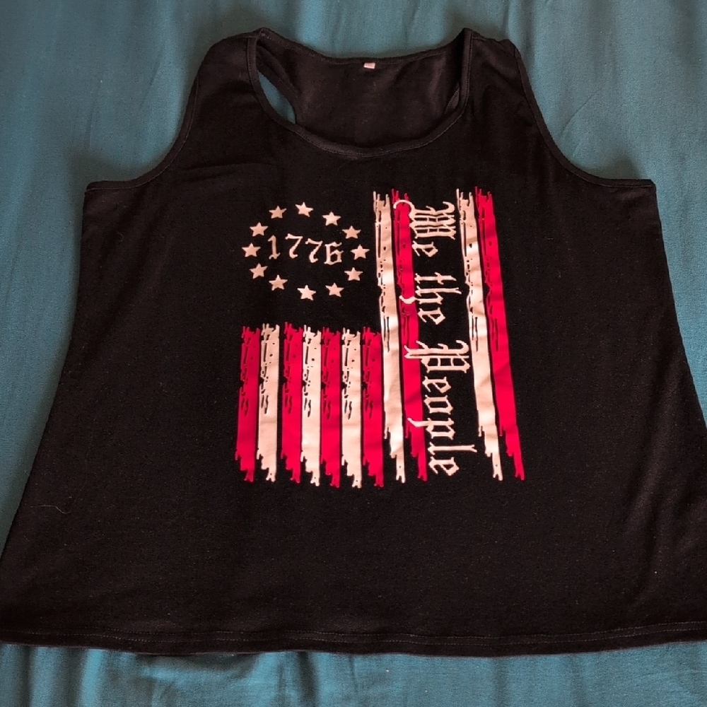 American Flag Graphic Sleeveless Tank Top